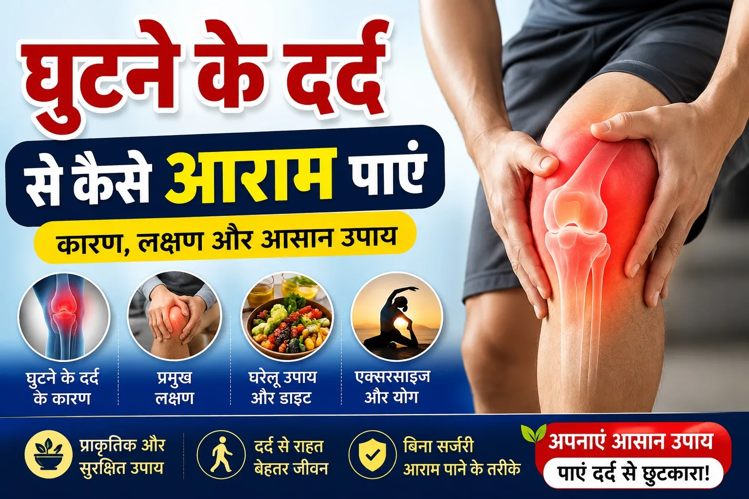 घुटने के दर्द से कैसे आराम पाएं