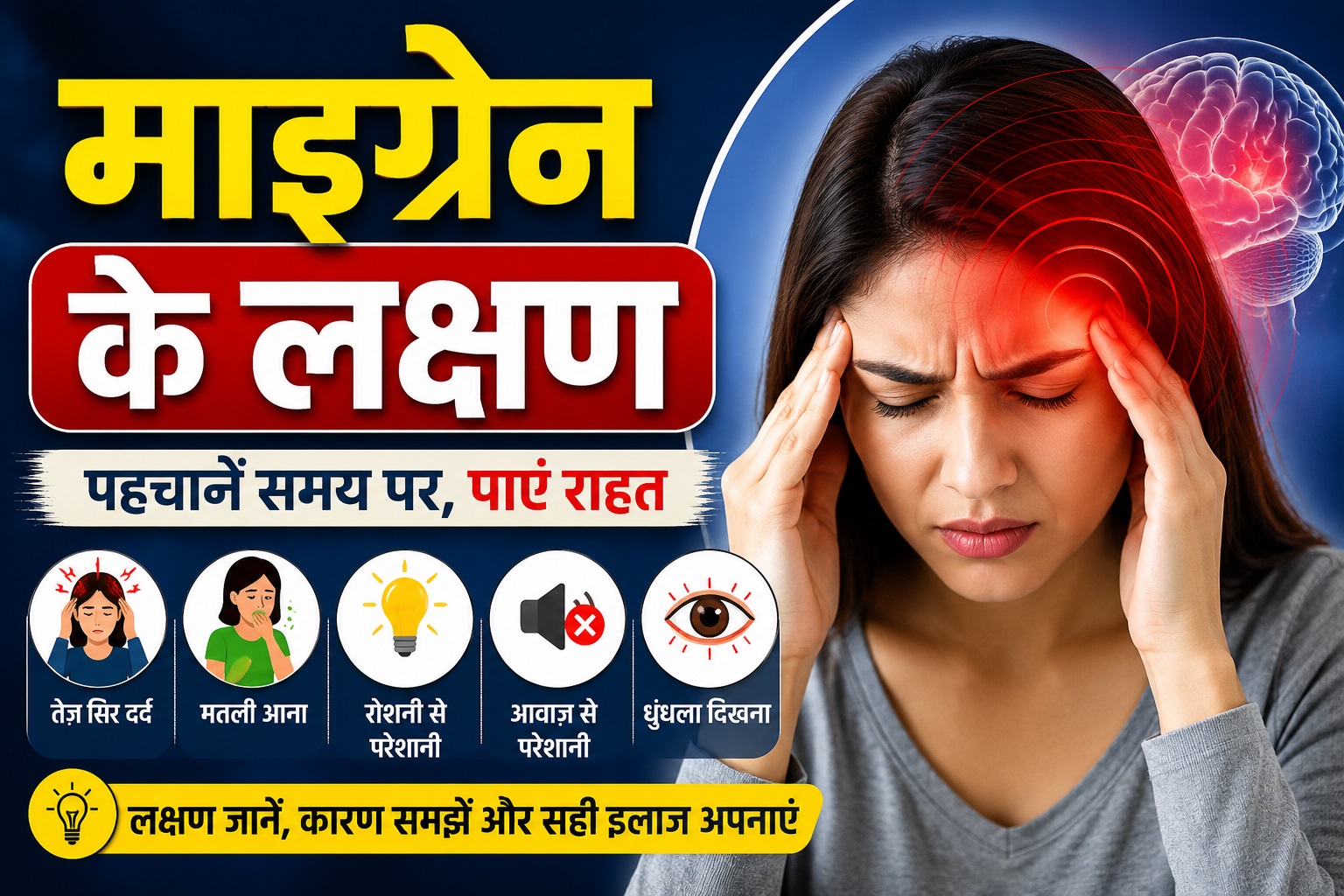 Migrain Symptoms In Hindi